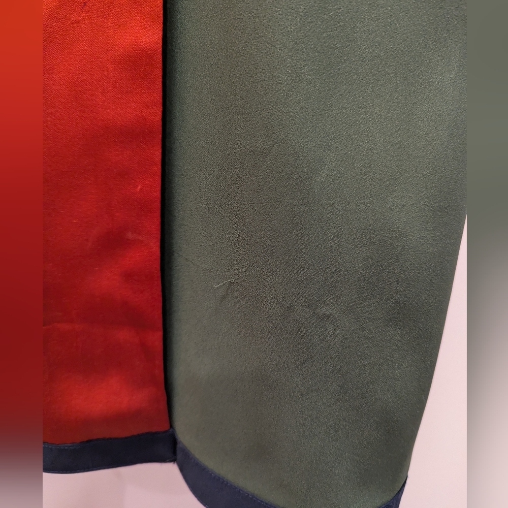 Tory Burch Kola Colorblock Silk Blend Satin Crepe Wrap Dress Size 8 - Picture 9 of 11